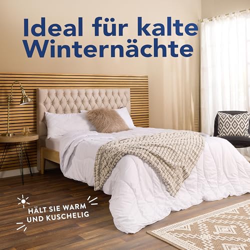John Cotton 4 Jahreszeiten Bettdecke 135x200 - Atmungsaktive 3-in-1 Bettdecken für Sommer & Winter | Oeko-Test Zertifiziert Steppdecke, Warme Schlafdecke | Winterdecke 135 x 200 cm