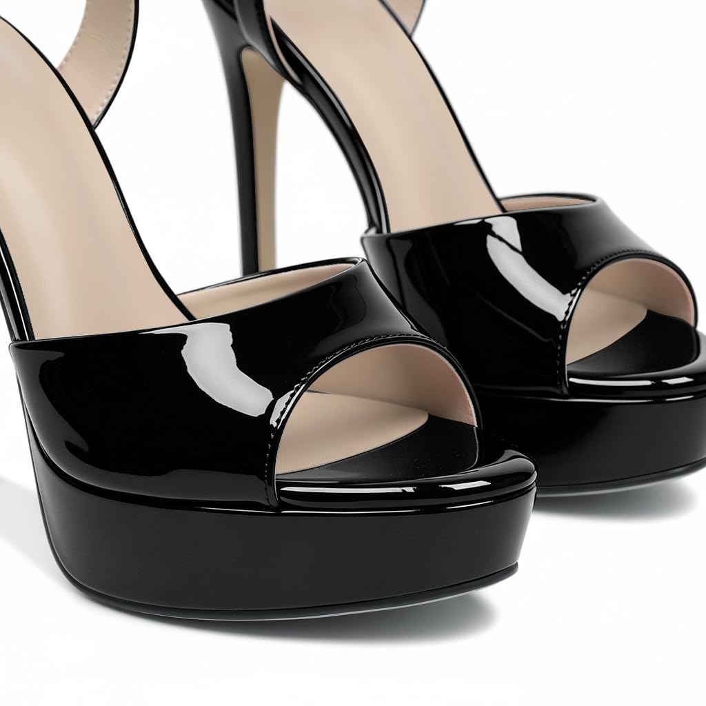 Elashe High Heels Sandaletten Plateau Sandaletten Damen EU35-45