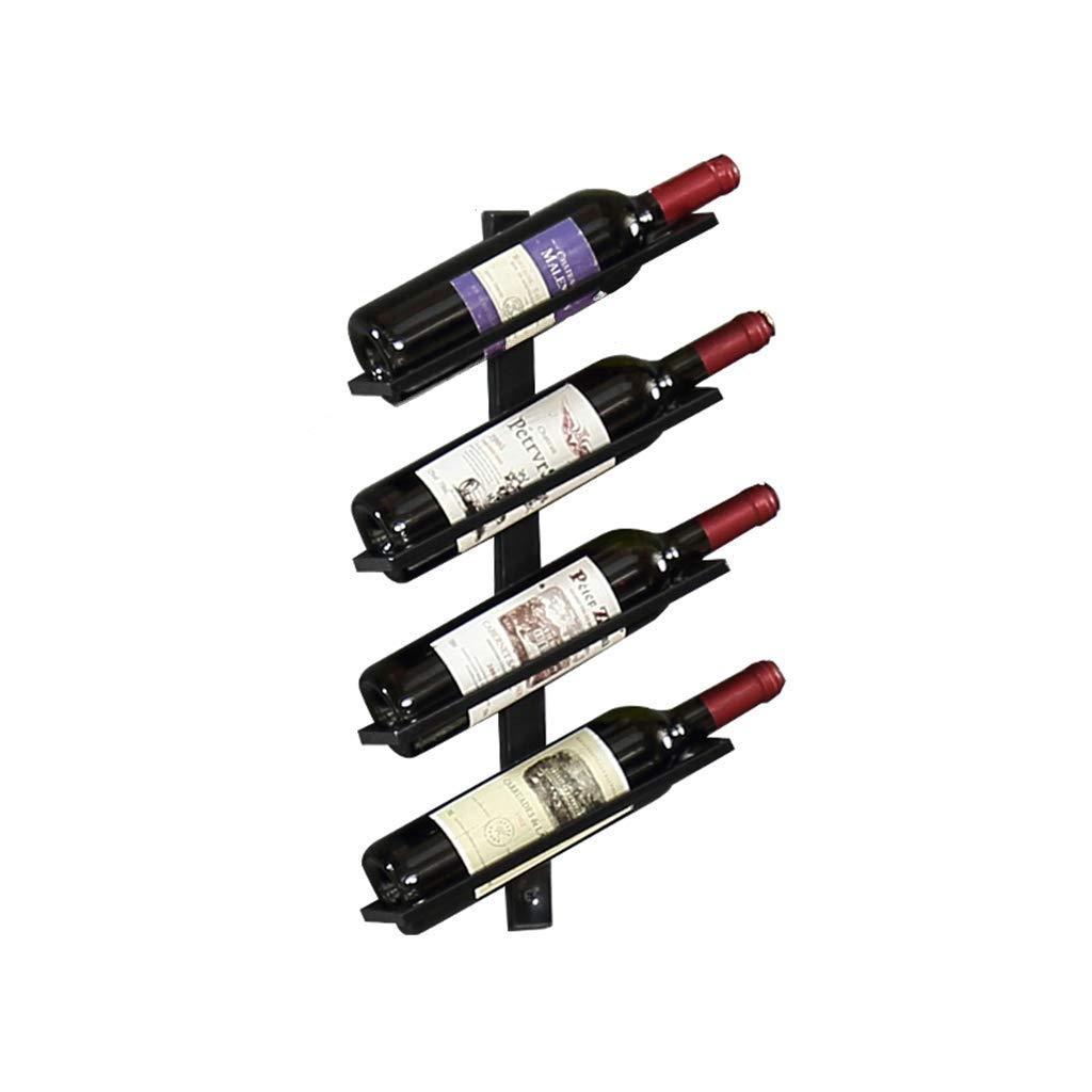 Casier à vin bar restaurant en métal noir avec support de stockage suspendu