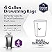 Color Scents Small Trash Bags - 4 Gallon, 720 Total Bags (12 Packs of 60 Count), Twist Tie (4 unique scent + color combinations) with Microban