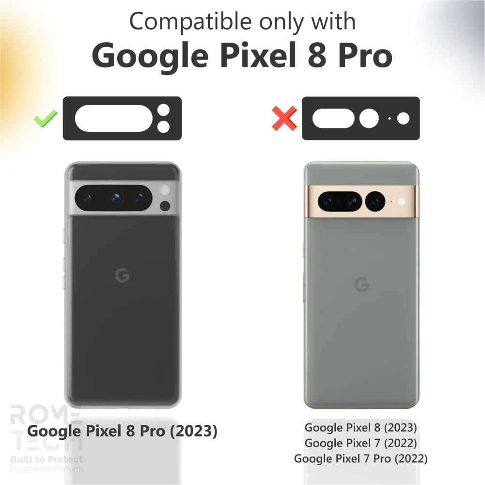 Designed for Google Pixel 8 Pro Phone case with Kickstand - Metal Plate, Military Grade - Pixel 8 Pro Protective Case - Blue