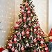 30Pcs Christmas Tree Decorations Red White Candy Cane Balls Pendants Hanging Decor for Home Holiday Party (Multi-Color, 30 Pcs)