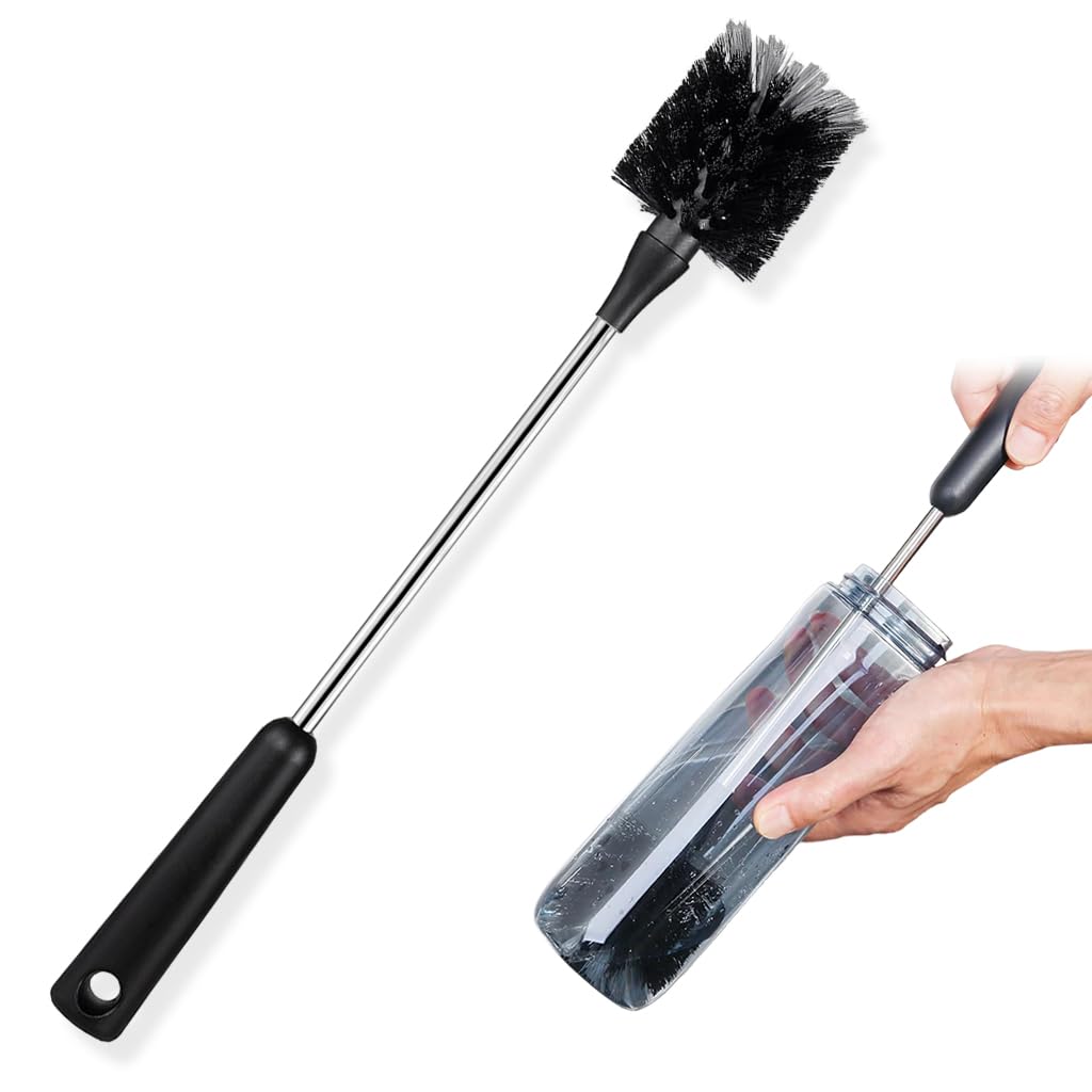 HASTHIP® Water Bottle Cleaning Brush, 15 inches Bottle Scrubber, Stainless Steel Long Handle Water Bottle Cleaning for Cup, Black (B0DCZC8V18) Amazon Price History, Amazon Price Tracker