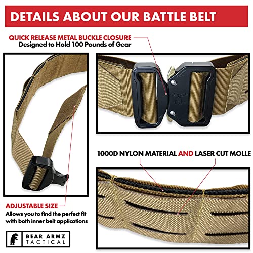 Battle Belt | Heavy Duty Nylon Belts | Molle Riggers Belt | American Company4