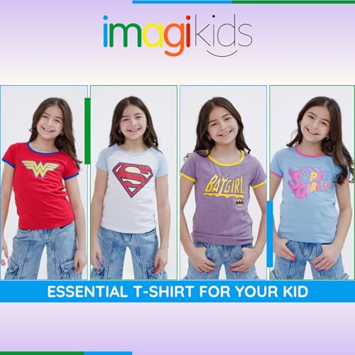 Image of DC Comics Justice League Girls' Glitter Graphic T-Shirt Toddler to Big Kid
