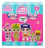L.O.L. Surprise! Loves Mini Sweets Collectible Dolls 4-Pack #3 Jolly Rancher, Pez, Mike & Ikes, Dum Dums w/ 32 Surprises, Candy Theme, Accessories, Paper Packaging