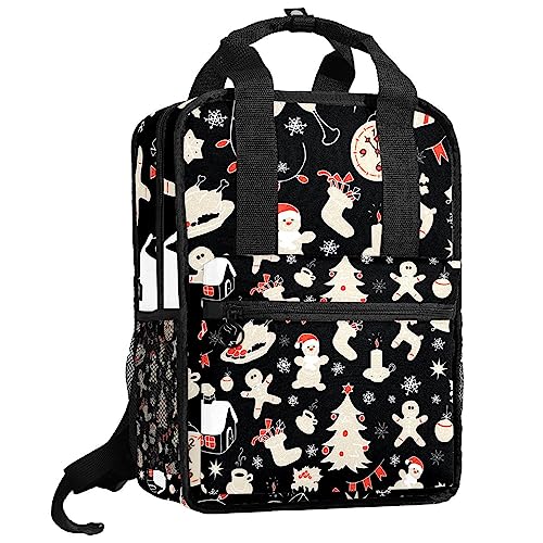 Sac à dos pour garçons et filles Noël multicolore 35.5x26x12 cm