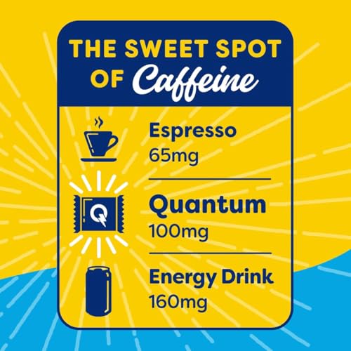 Quantum Energy Square: Energy Bar with Caffeine & 10g Protein. Delicious Healthy Snack On The Go. (Vegan, Gluten-free, Soy-free, Dairy-free) (Variety 8-Pack)