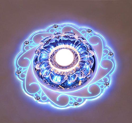 Preisvergleich Produktbild Kristall Deckenleuchte,Moderne LED Kristall Deckenleuchte,Kristall Deckenlampe Geeignet für den Einbau in Fluren, Vorraum, Küche, Bad, Schlafzimmer (Blau Color)
