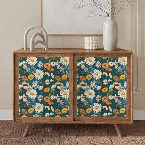 Image of Wallpaper Peel and Stick Vintage Flowers Leaves Birds Pattern Design Botanical Tropical Floral Textured Lotus Wall Decor Removable Waterproof Adeshive Wallpaper (Contact Paper)