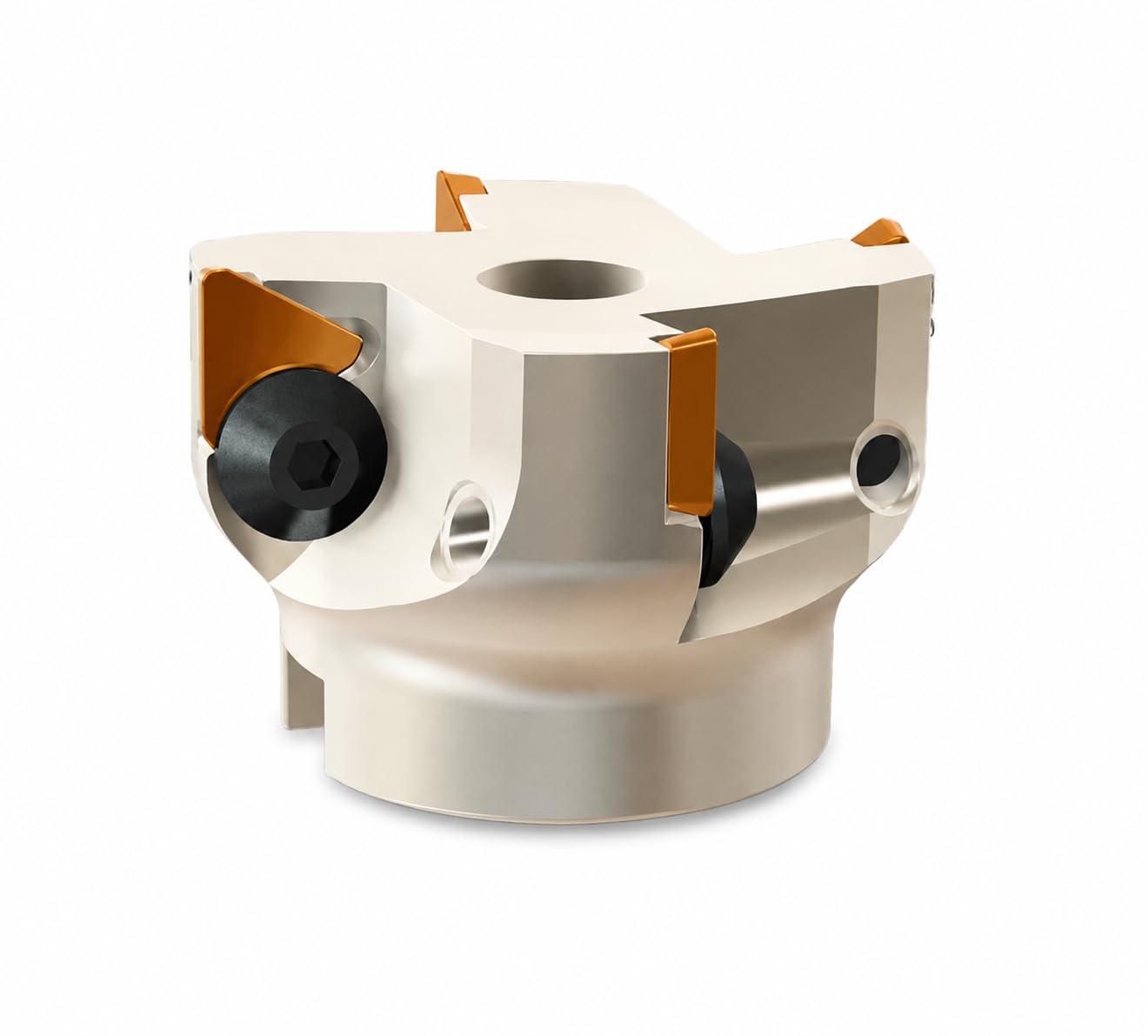 90 Degree Face Milling Cutter for R290-12 Style Inserts (Dia 80mm Face Mill Cutter, Bore 27mm, for R290-12 Style Inserts, 7 Teeth, Alloy Steel Body, Insert : Carbide)