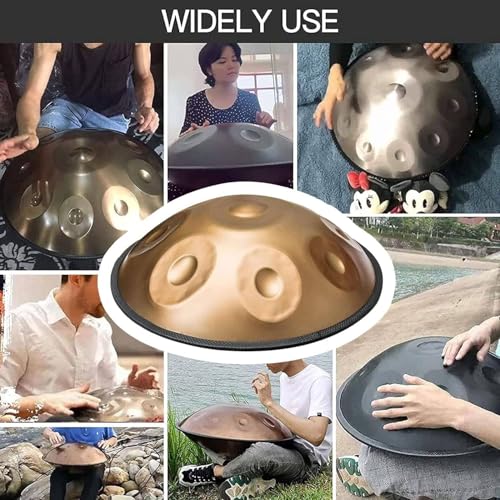 Handpan de acero premium 22 pulgadas 10 notas D Minor Kurd miniatura 7