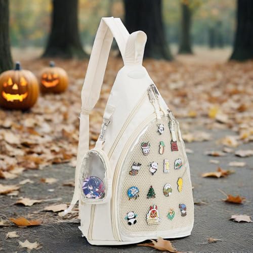 Mens Womens Oxford Ita Bag Pin Display Chest Pack Single Shoulder Bag Sport Backpack Packs Hiking Daypack