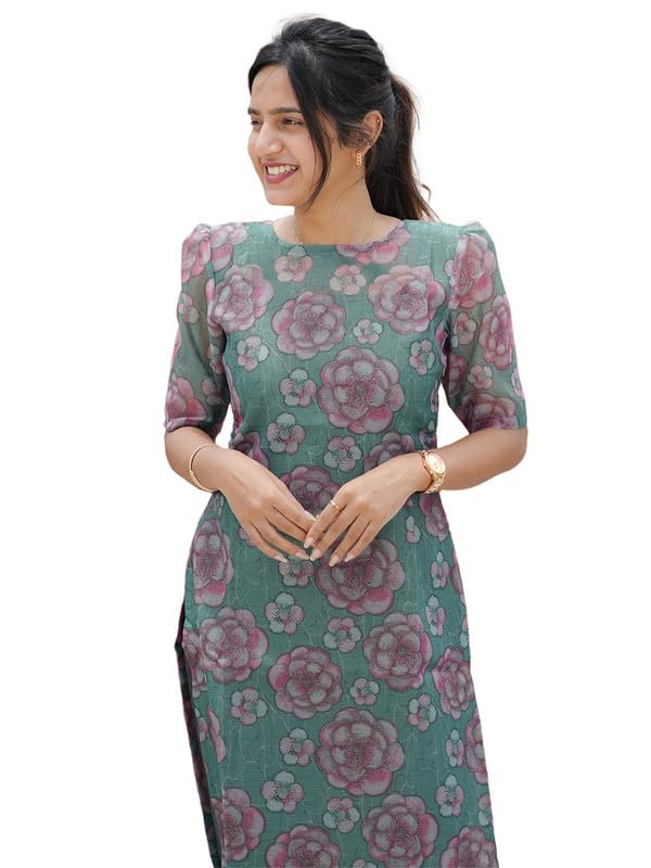 Image of Sun Fashion And Lifestyle Women's Chanderi Stitched Printed Kurti