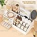 Subsky Makeup Organizer with Drawers, Easy Storage for Beauty Products Brushes, Multifunction Plastic Desk Organizer, Cosmetics Organizer for Countertop Dresser Vanity and Bathroom (White)