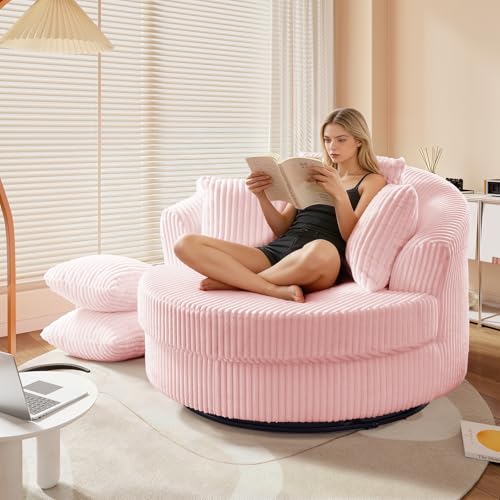 GEEVIVO Oversized 360° Swivel Lounge Chair