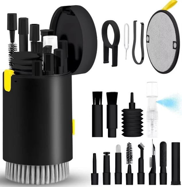 Multi-Tool Cleaning Kit: Versatile Tools Designed for Cleaning laptops, Keyboards, Earbuds, Cameras, and cellphones (Black) Multi-Tool Cleaning Kit: Versatile Tools Designed for Cleaning laptops, Keyboards, Earbuds, Cameras, and cellphones (Black)