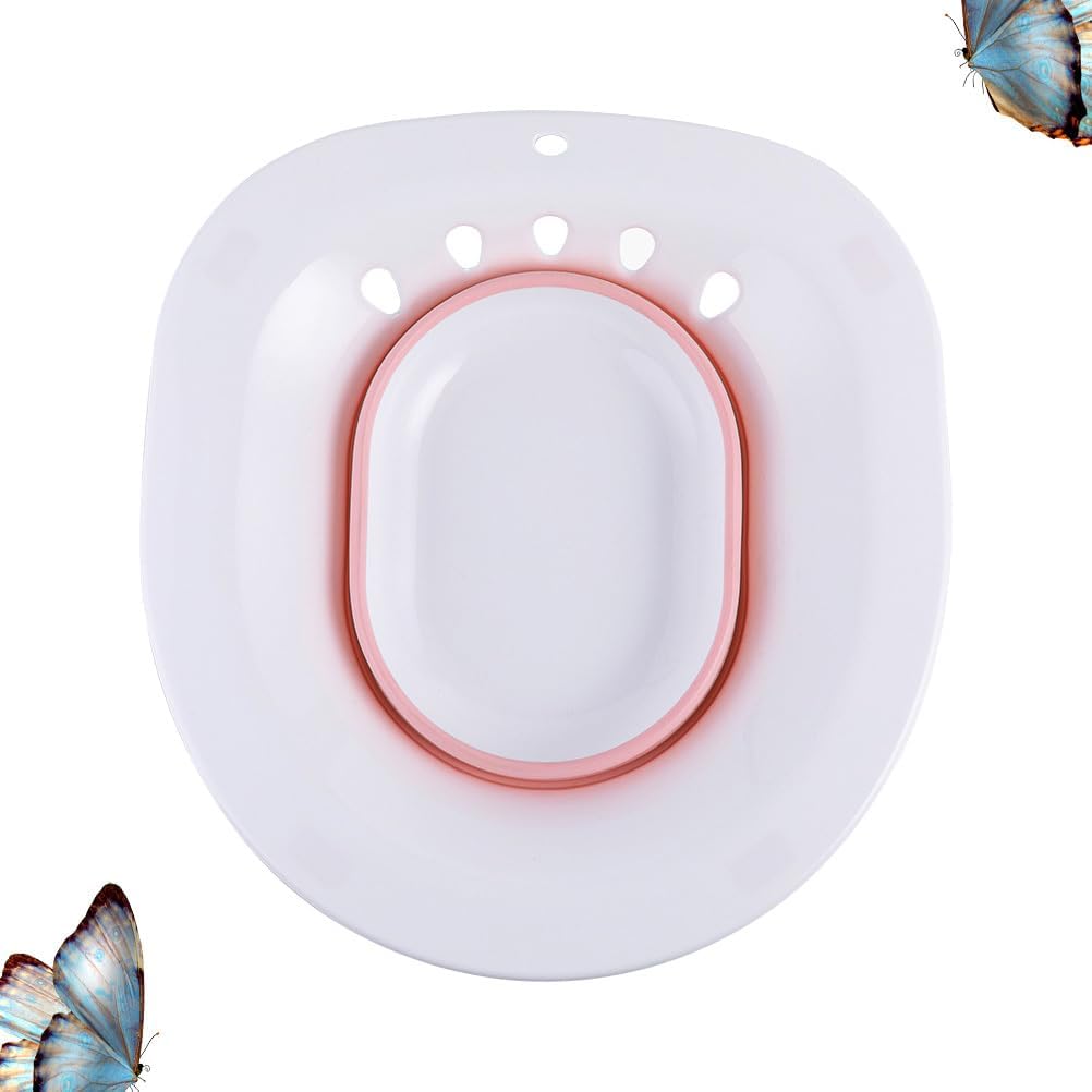 1Pc Folding Bidet for Women Portable Sitz Bath for Pregnant Women Comfortable Private Cleansing Basin Space-Saving Design for Postpartum Care and Daily Pink