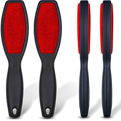 DecorRack DoubleSided Lint Brush, 4 inch Handle, Reusable Lint Remover