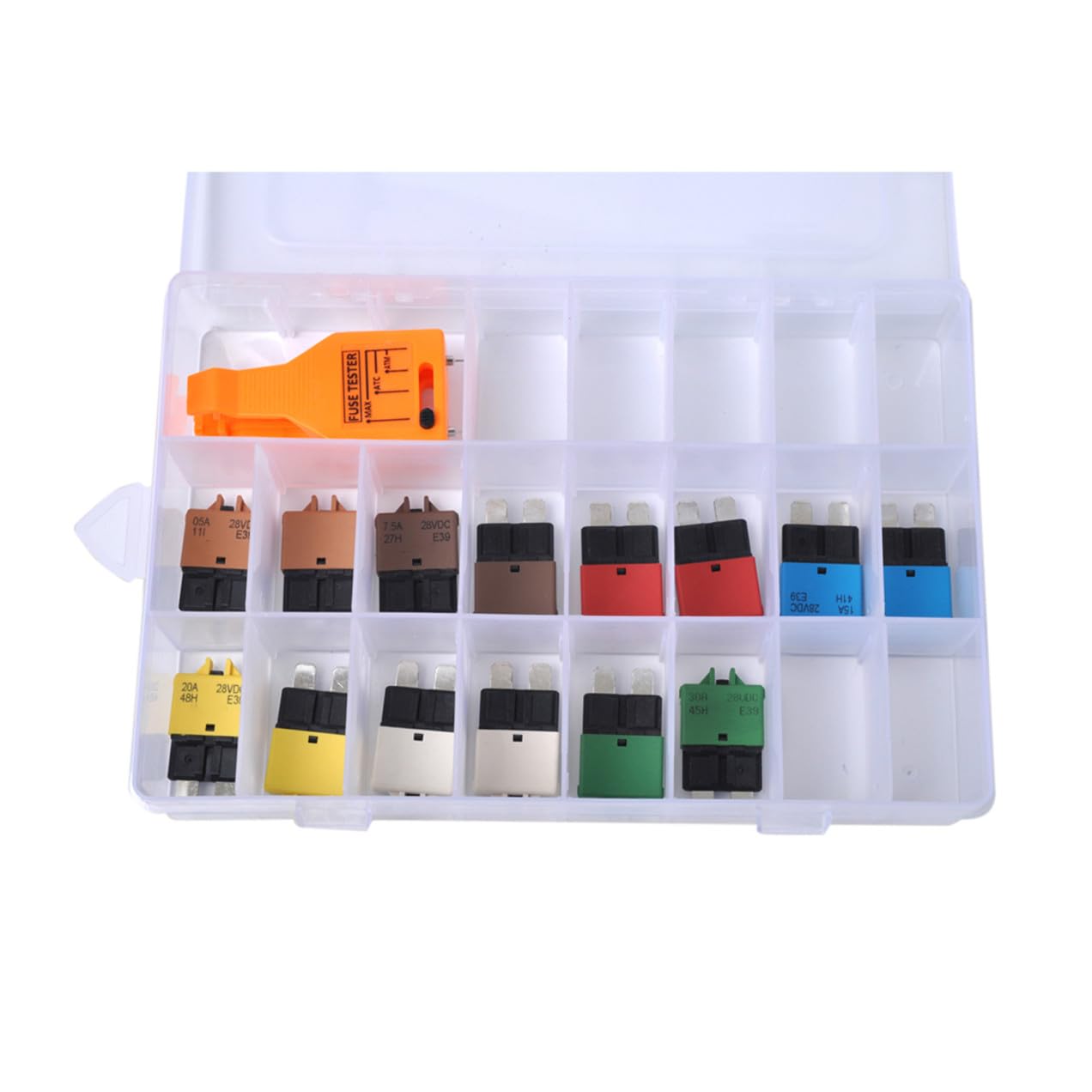 PRETYZOOM Kit Surtido Fusibles Autorrecuperación Mediano 15 Piezas con Comprobador para Disyuntor Reinicio Automático Automotor Uso Coche Seguridad Eléctrico