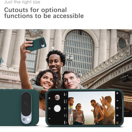 Image of YATWIN Silicone Case for Google Pixel 10 Pro XL, Soft-Touch, Shockproof, DustProof, Antiskid Phone Cover for Google Pixel 10 Pro XL - Dark Green