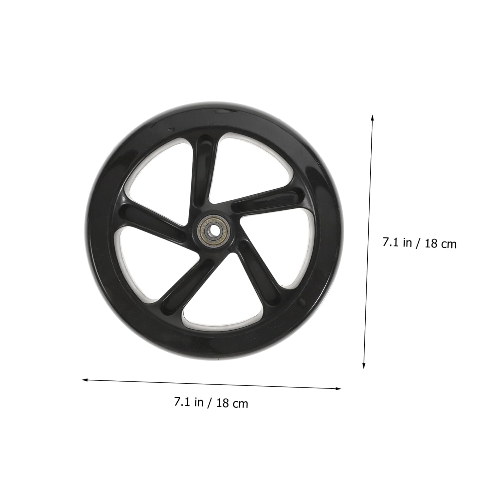 Veemoon Ruedas de Patinete de Pu de Alta Elasticidad 180 Mm Negras Rodamientos Silenciosas 2 Unidades para Scooter Eléctrico y Acrobático Uso Exterior y Recreativo