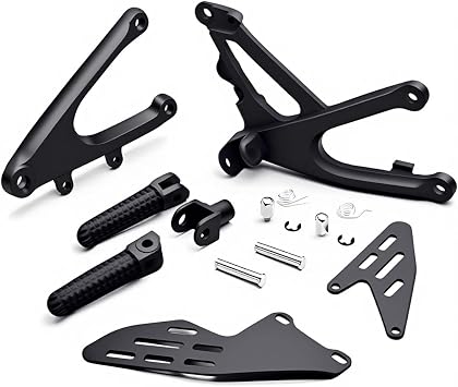 Motorcycle Footrest Rider Foot Pegs Mount Bracket Set Fits for Yamaha YZF R1 2007-2008