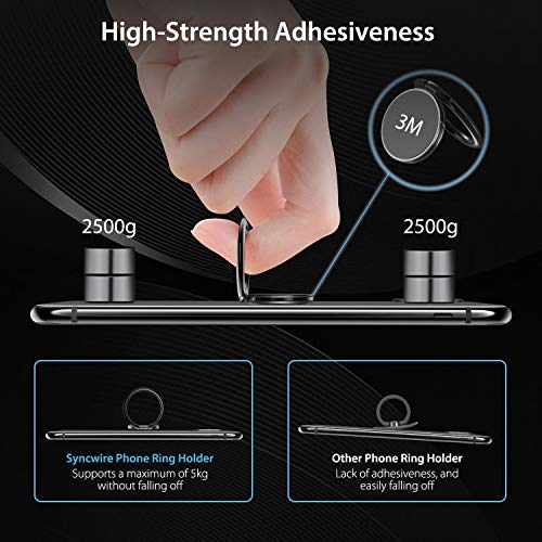 image for Syncwire Cell Phone Ring Holder Stand [2 Pack], 360 Degree Rotation Un