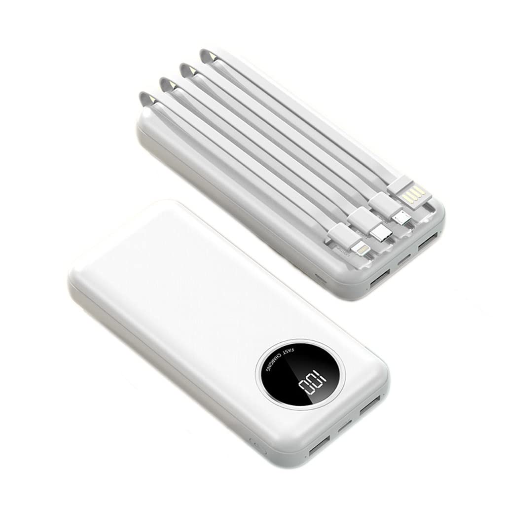 Cargador portátil universal XCC Mini batería externa 30000 mAh cables integrados verde