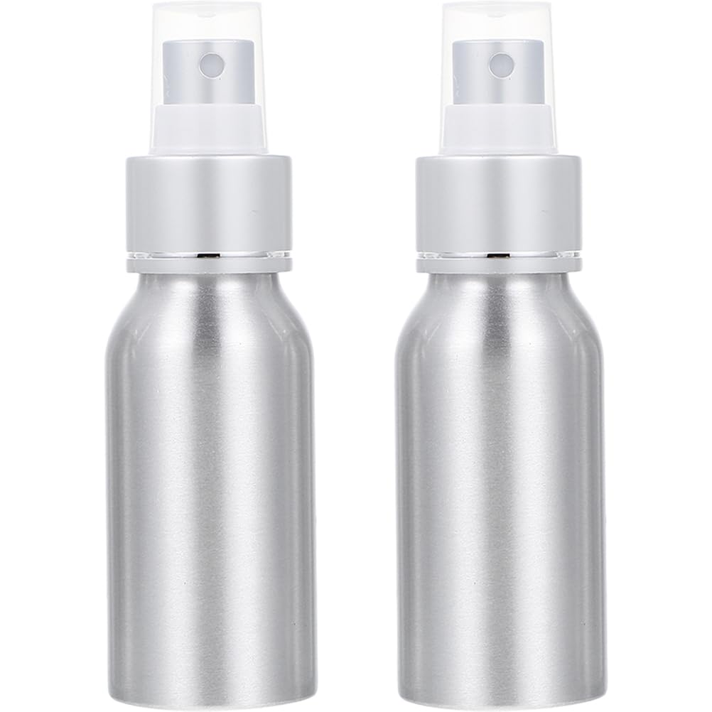 Luxshiny 2Pcs Fine Mist Spray Bottle, 1oz Bitters Spray Bottle Mini Metal Spray Bottle Cocktail Sprayer Vermouth Spritzer Bar Mister Refillable Empty Spray Bottles for Essential Oils