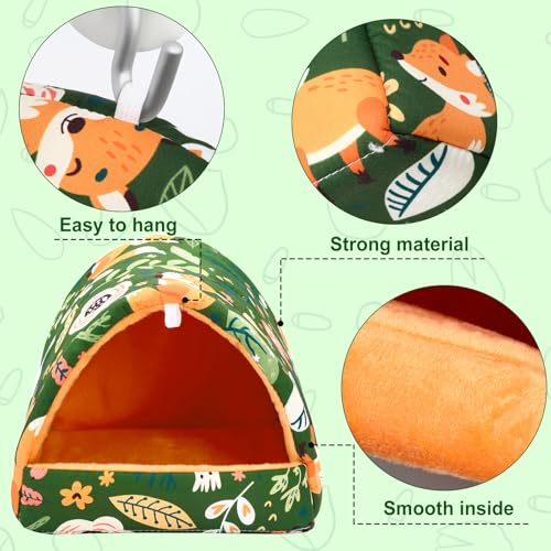 UPINS Cama de porquinho da índia, esconderijo de porquinho-da-índia, lavável, acessórios para gaiola