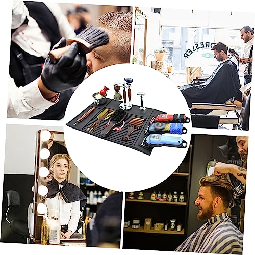 DOITOOL tapete para cortar cabelo tapete de salão tapete de barbeiro para estação tesouras presilha