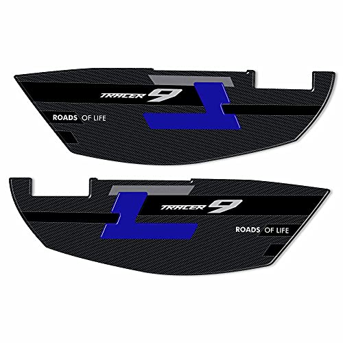 labelbike - 3D Resin Stickers Decorations and Protections of Motorcycle Side Bags Compatible with Yamaha Tracer 9 2021 - Blue Color
