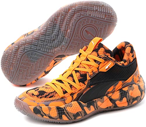 PUMA Womens Court Rider Maverick Graphic Basketball Sneakers Shoes - Orange - Size 6.5 M2