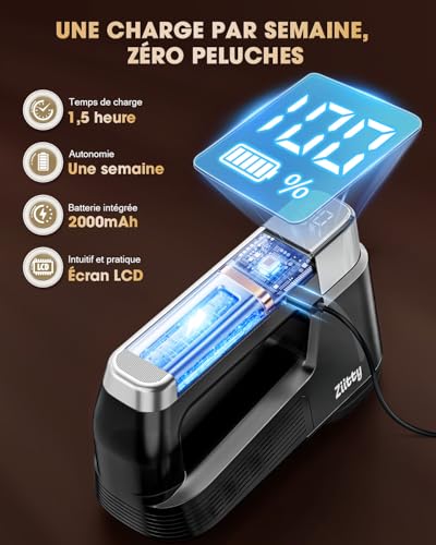 Anti peluche rechargeable Ziitty pour éliminer les bouloches de pulls - 4