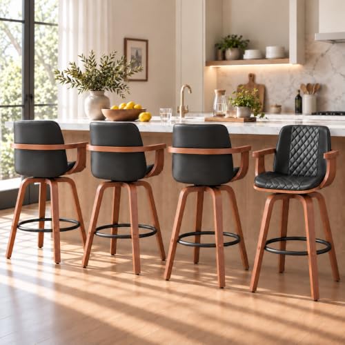 YaFiti 26" Bentwood Counter Stools