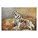 Scott397House Jigsaw Puzzles 1000 Pieces for Adults, Large Piece Puzzle Alaskan Malamute Husky Wolf Dog PuppyFun Game Toys Birthday Gifts Fit Together