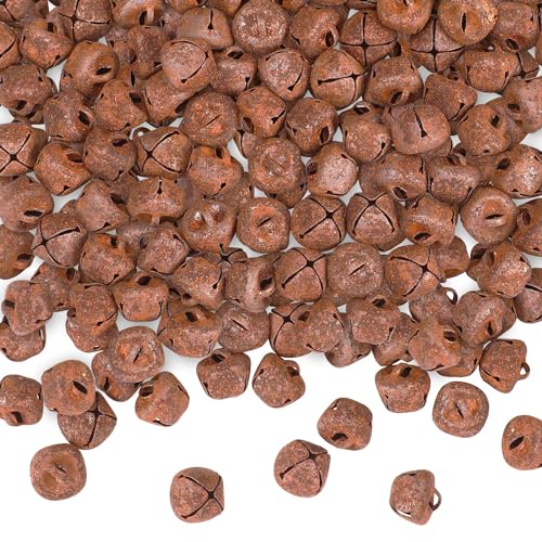 Augshy 120Pcs Rustic Christmas Jingle Bells Vintage Craft Mini Bell
