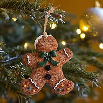 Amazon | クリスマスジンジャーブレッドマンの装飾品、愛らしい