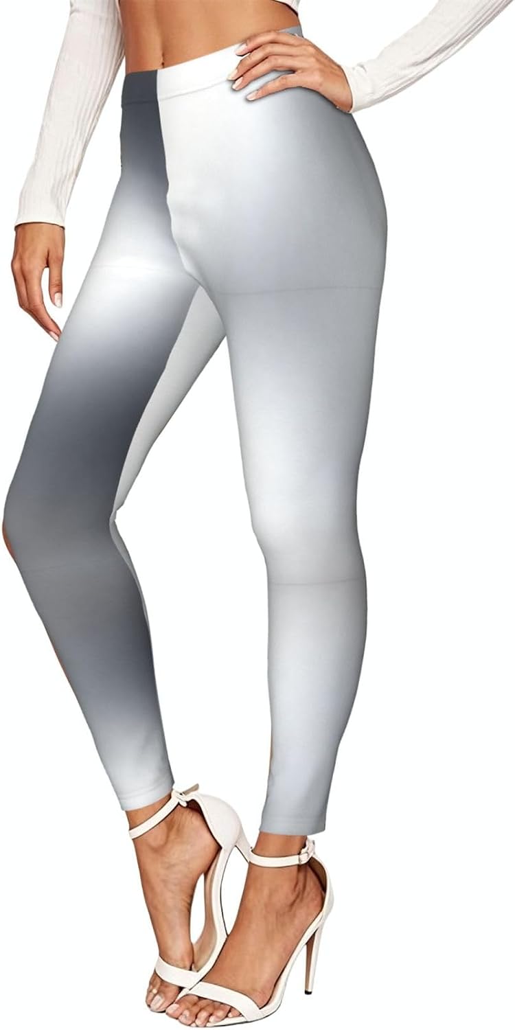 Silvery Stretch Leggings,Opaque Printed Elasticity Pants for Workout | Tummy control,Comfortable and breathable,Not tie your legs tightly