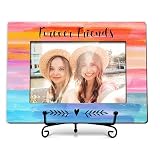 YSTEP Best Friend Forever Frame, Friends 4x6 Wood Frame with Long Distance & Desk Display Options