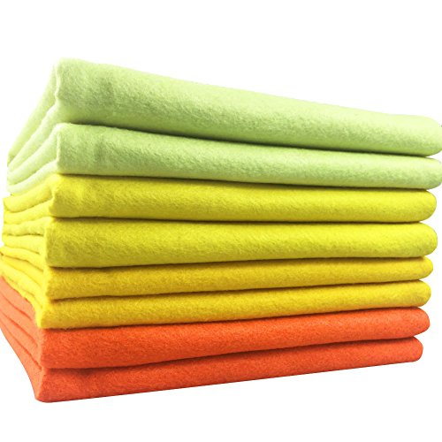 Image of 4pcs Thick 1.4mm Soft Felt Fabric Sheet Assorted Color Felt Pack DIY Craft Sewing Squares Nonwoven Patchwork (92x90cm Yellow)