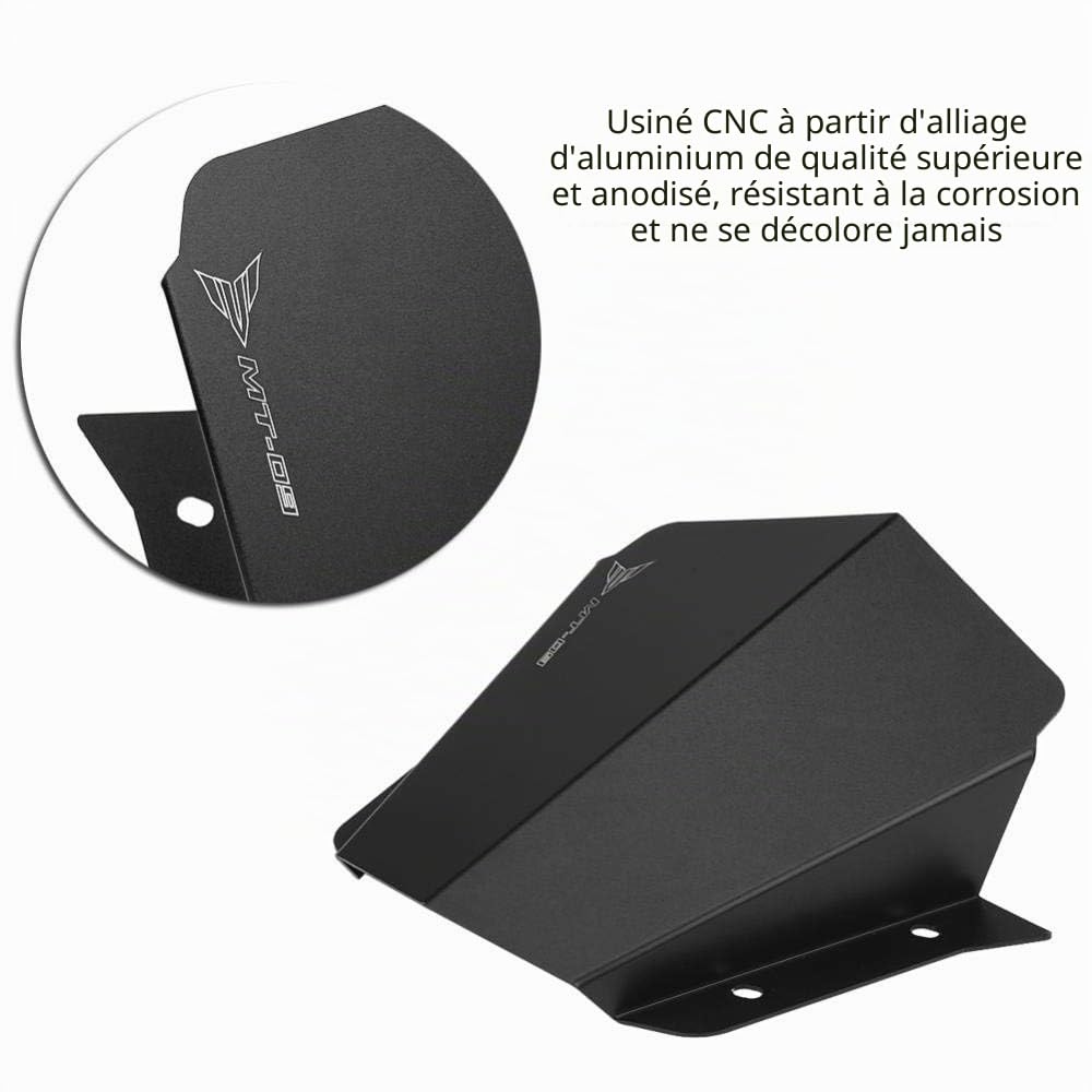 Aramox Protecteur de Pare-Brise pour Moto MT-09 2014-2016, Noir, Accessoire de Modification