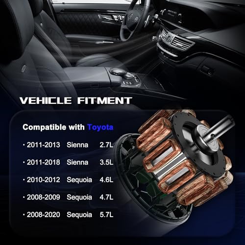 Image of Front HVAC Heater Blower Motor with Fan 700298 Compatible with Toyota Sequoia 2008-2020 Sienna 2011-2018 87103-0C051 75050