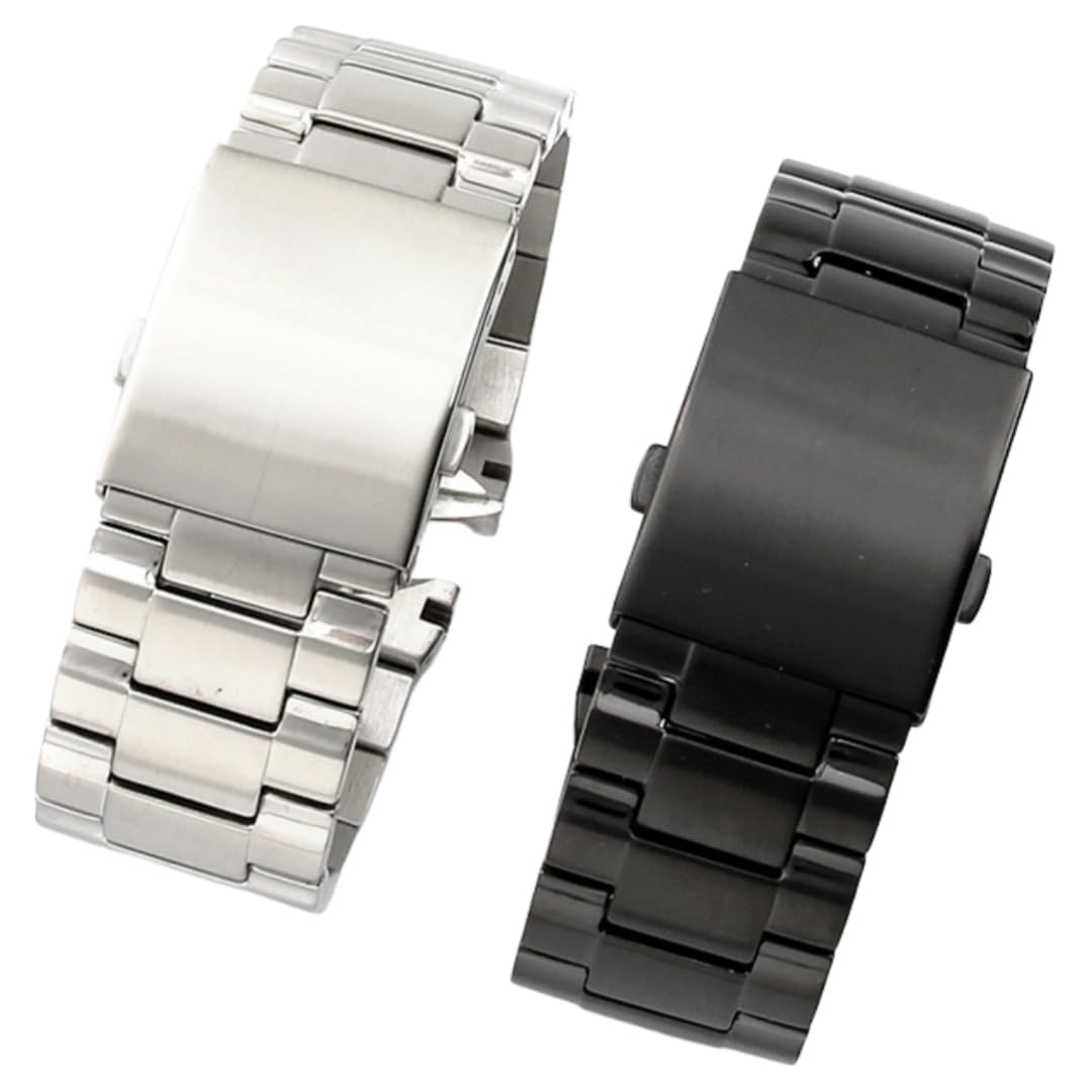 26MM 316L Acero Inoxidable Banda de Reloj, Hombres Metal Reemplazo Pulsera, Extremo Curvo-Negro 26MM para Diesel DZ4318/DZ4323/DZ4283/DZ4309