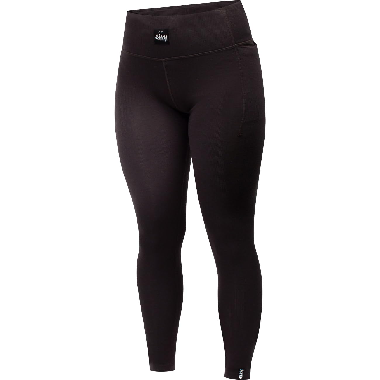 Eivy Women's Leggings Pocket Wool Rib Tights Black