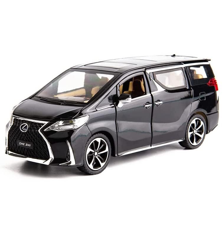 Image of 1:24 Scale Big Size Lexus LM300 Toy Car | Metal Pullback Diecast Car for Kids with Openable Doors, Sound, Light Effects Toy for Car Enthusiasts (Color As Per Available), Black