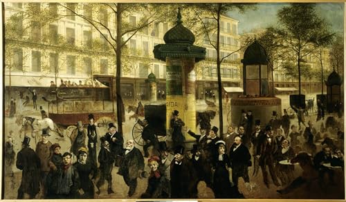 Lienzo decorativo premium Boulevard Montmartre de André Gill en alta definición 60x90cm