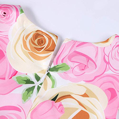 Aimjchld A Line Sleeveless Round Neck Flower Girl Dresses Summer Wedding Party Dress Pageant Prom Gowns Christmas Easter Halloween Birthday Holiday Dresses Size 5T 6T (Pink 130) #TOP4