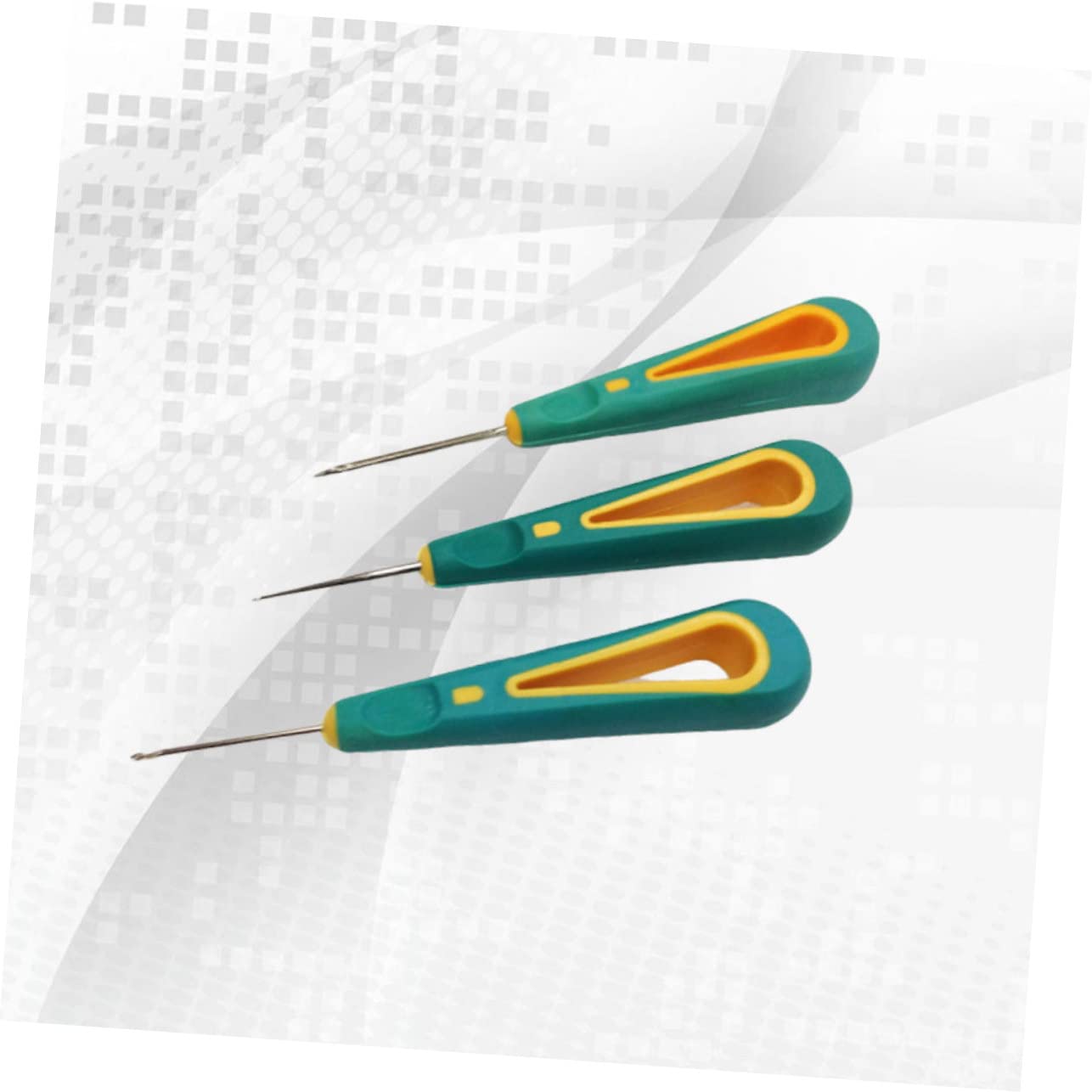 STOBOK 6pcs Multifunctional Silicone Handle Awl for DIY Sewing Crafting and Repairing Includes Round Hole Straight Tip and Hook Awls Essential Sewing Tools for Home and Accessories